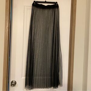 Whimsigoth black sheer skirt L dark fairy witchy gothic Y2K Halloween